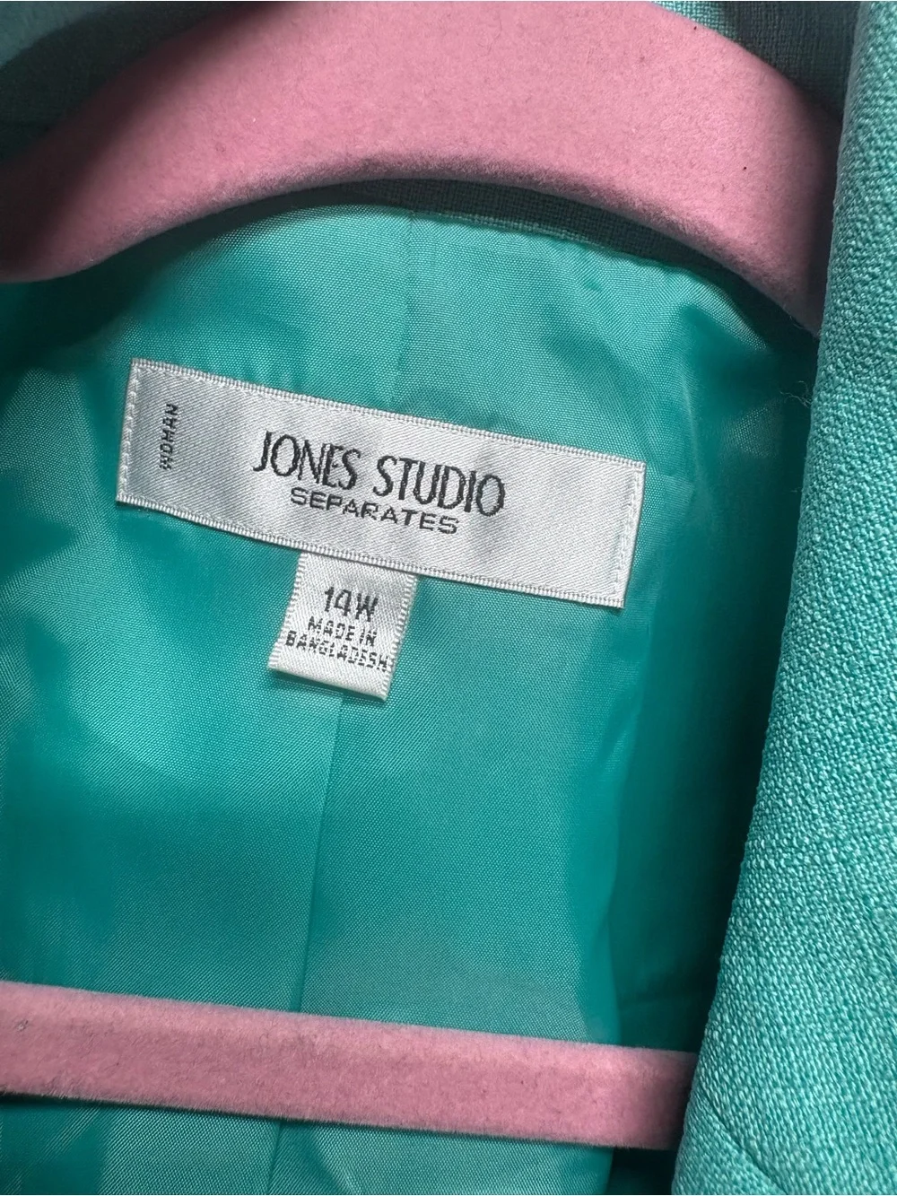 Jones Studio Teal Green Women's Two-Button Blazer